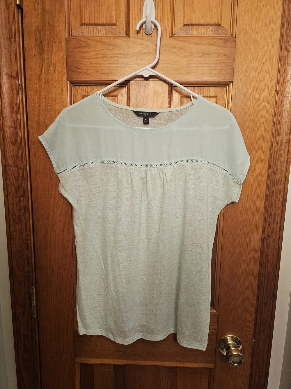 Banana Republic Light Blue Short Sleeve Tee
